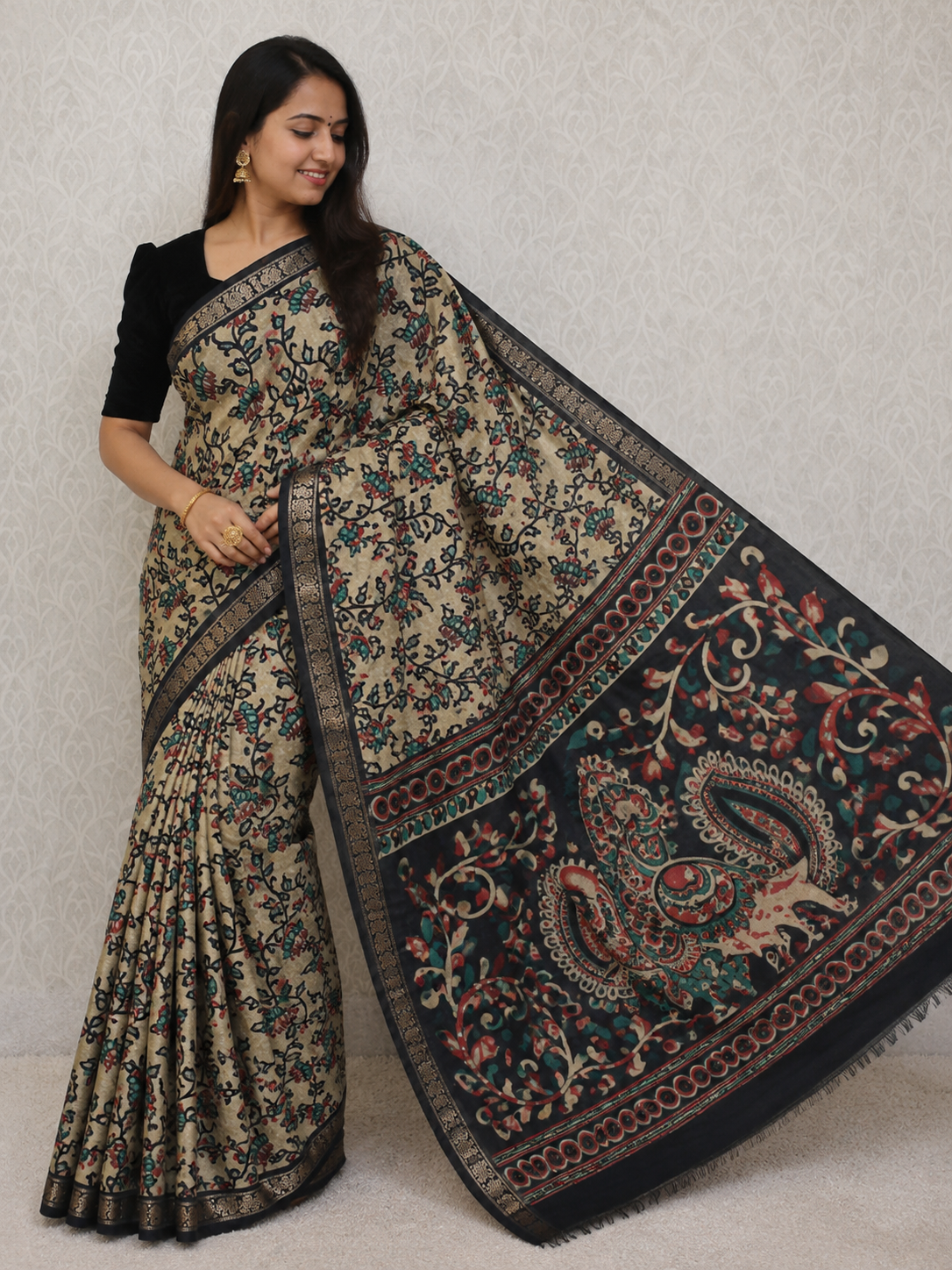 Advita Maheshwari - Kalamkari Print Cotton Silk Saree –
