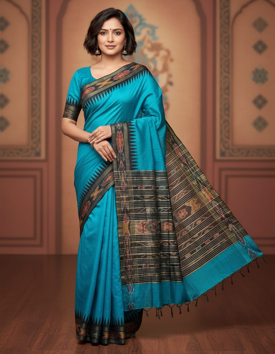 Premium Raw Silk Traditional Saree with Rich Finish
