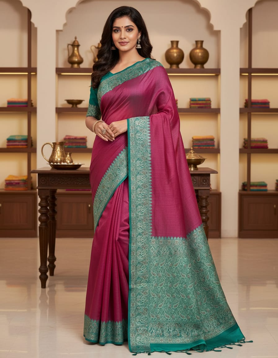 Premium Pure Kosa Silk Saree for Festive & Wedding Use