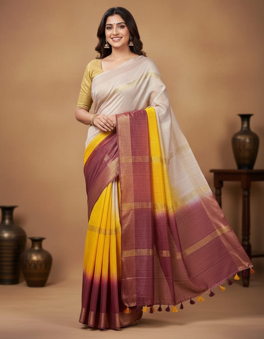 ADVITA Anantika : PURE KOSA SILK MULTICOLORED